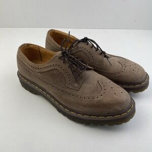 Doc Martens Shoes Men's Size 13 Brown Junior 3989 Yellow Stitch Brogue Wingtips